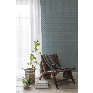 Duron sininen ruututapetti Vide 682 04 image