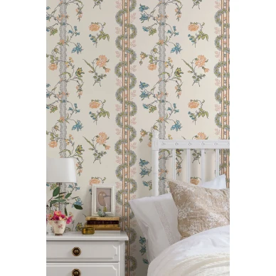Makuuhuoneen tapetti perinteisella tyylilla Durolta Nyckelviken Ett 085 03 image