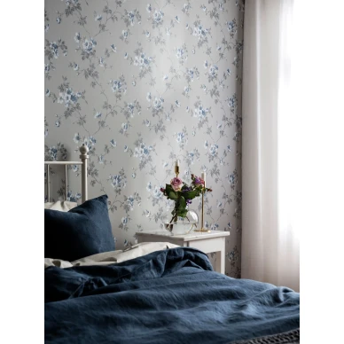 Kukkatapetti makuuhuoneeseen Kristina Durolta 387 04 kuva