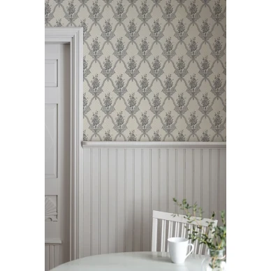 Mustavalkoinen medaljonkitapetti Durolta Magasinet 693 03 image