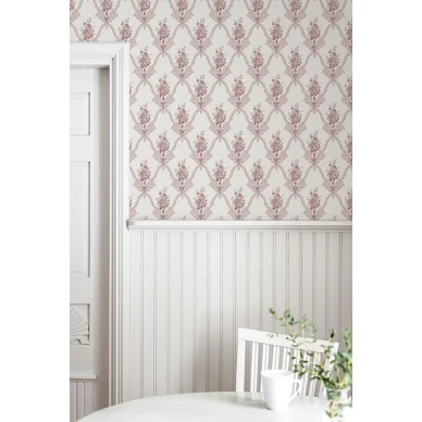 Punainen medaljonkitapetti Durolta Magasinet 693 01 image