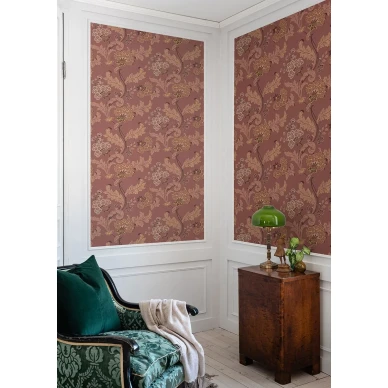 Punainen kukkatapetti Lydias Gard Durolta 696 02 kuva