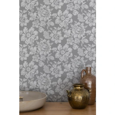 Duron vanhanaikainen kukkatapetti Durolta 695 03 Hogstatorpet image