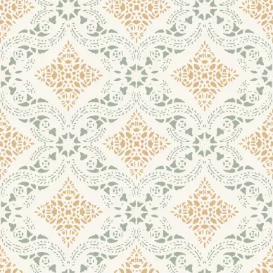 Dahlstromska garden keltainen ruudullinen tapetti Durolta 686 01 kuva