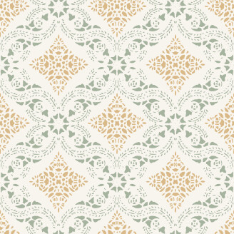 Dahlstromska garden keltainen ruudullinen tapetti Durolta 686 01 kuva
