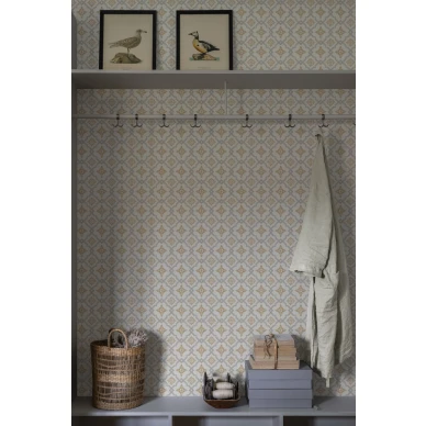 Duron beige ruututapetti Borsjo 691 01 image