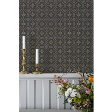 Musta ruututapetti Borsjo Durolta 691 04 image