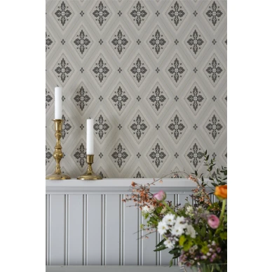 Musta beige olohuoneen tapetti Durolta Astrid 692 03 image