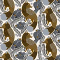 Marimekko Ketunmarja harmaa ruskea kettutapetti 25176