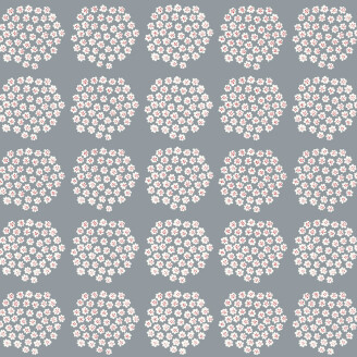 Marimekko Puketti harmaa kukkatapetti 25125 kuva