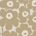 Marimekko Unikko Hiekka 25100 - Beigen värinen kukkatapetti