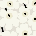 Marimekko Unikko Nude - beige harmaa kukkatapetti 25102