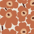 Marimekko Unikko oranssi kukkatapetti 25101