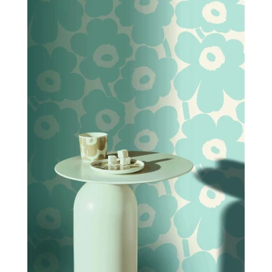 Marimekon Unikko vaaleansininen kukkatapetti image