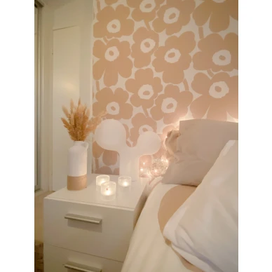 Unikko tapetti hiekka 25100 - Beige kukkatapetti image