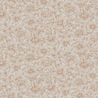 Gabriella beige punainen kukkatapetti Borastapeterilta 3973 image