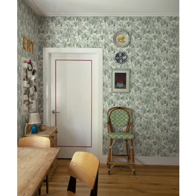 Sandbergin Kersti on vihrea valkoinen tapetti joka sopii hyvin kodin keittioon image