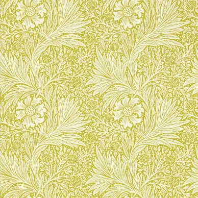 Marigold vaaleanvihrea kukkatapetti Morrisilta 217092 image