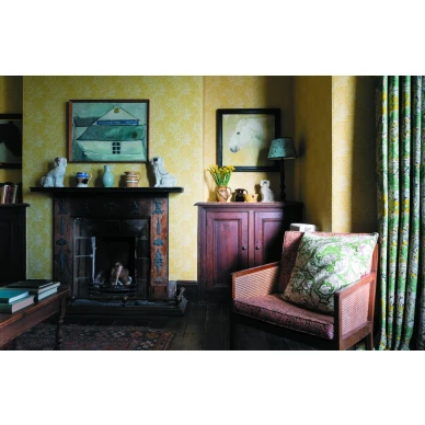 Olohuoneen keltainen tapetti Morrisilta Marigold 217091 image