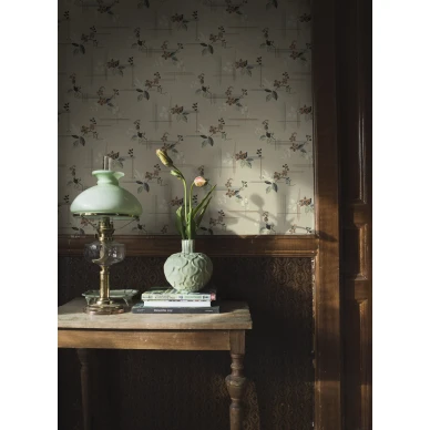 Vanhanaikainen kukkatapetti Borasilta Salangen 4172 image