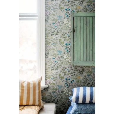 Harmaa tapetti olohuoneeseen Flora Borastapetilta 4182 image