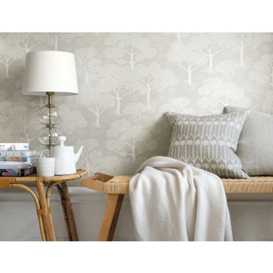Olohuoneen tapetti Woodland Notes 1567 puukuviolla Littlephantilta image