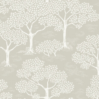 Woodland Notes beige puutapetti Littlephantilta 1567 kuva