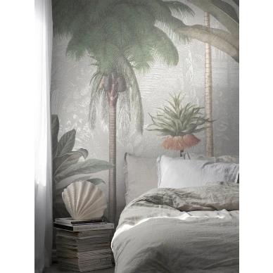 Makuuhuoneen palmutapetti Vintage Palms Borastapeterilta 9454w image