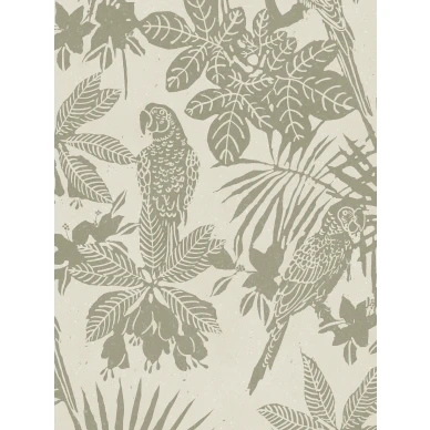 Vihrea tapetti papukaijakuviolla Parrot 9444w Borastapeterilta image