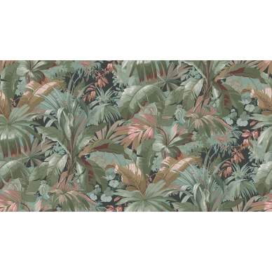 Palm Leaf vihrea palmutapetti Borastapeterilta 9439w koko kuvio kuva