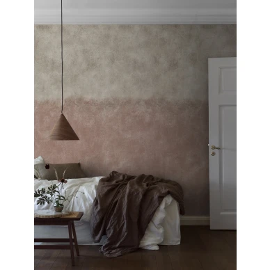 Olohuoneen tapetti roosa beige betonikuvio Ombre Concrete 9436w Borastapeterilta image
