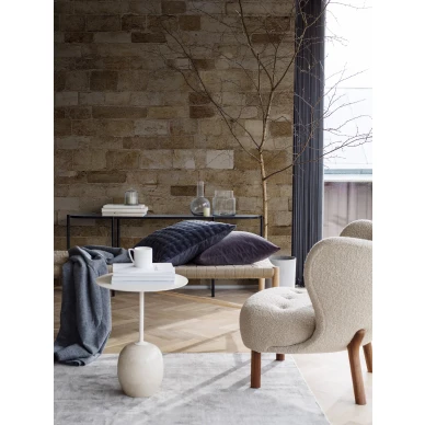 Olohuoneen tiilitapetti Limestone Brick 9430w Borastapeterilta image