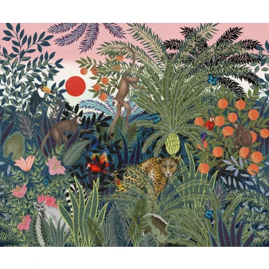 Jungle Wall Animal viidakkotapetti elaimilla Borastapeterilta 9426w koko kuvio image