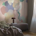 Leikkimielinen makuuhuoneen tapetti Caleidoscope 9411w Borastapeterilta