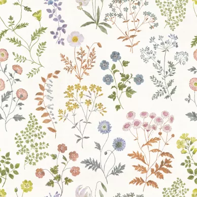 Borastapeterin valkoinen kukkatapetti Botanica 9407w kuva