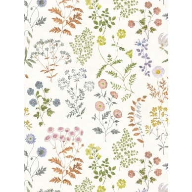 Botanica valkoinen kukkatapetti Borastapeterilta 9407w suurempi kuvio image