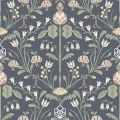 Till Carl sininen kukkatapetti Sandbergilta S10155