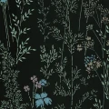 Kesaniemi musta kukkatapetti Pihlgren ja Ritolalta 70100