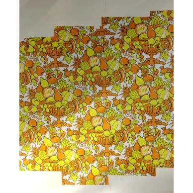 Oranssi retrotapetti Hedelmamalja 70086 Pihlgren ja Ritolalta kuva