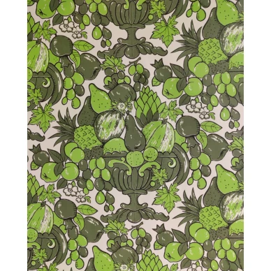 Vihrea paperitapetti Hedelmamalja 70085 Pihlgren ja Ritolalta kuva