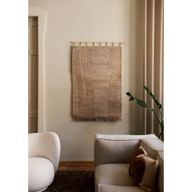 Ruskea seinaryijy olohuoneeseen Harvest Wall Rug 1104266299 Ferm Livingilta kuva