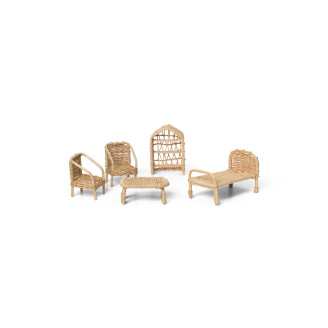 Rattan Dollhouse Furniture nukkekodin kalusteet 1104266200 Ferm Livingilta image