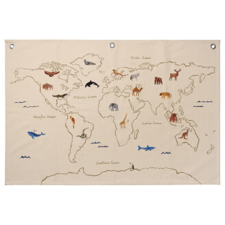 The World Textile Map kangaskartta seinalle Ferm Livingilta 1104266497 image