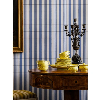 Sininen raitatapetti The Guards Tent 31 44 Langelid von Bromssenilta image