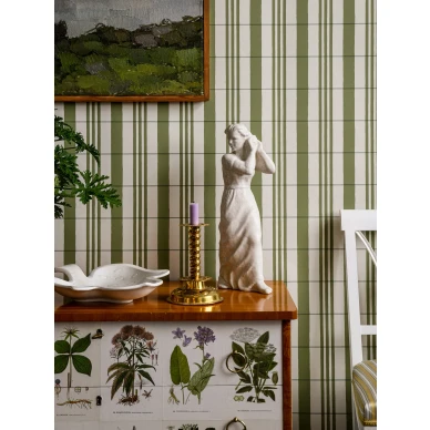 Vihrea raidallinen tapetti Langelid von Bromssenilta The Guards Tent 31 45 image