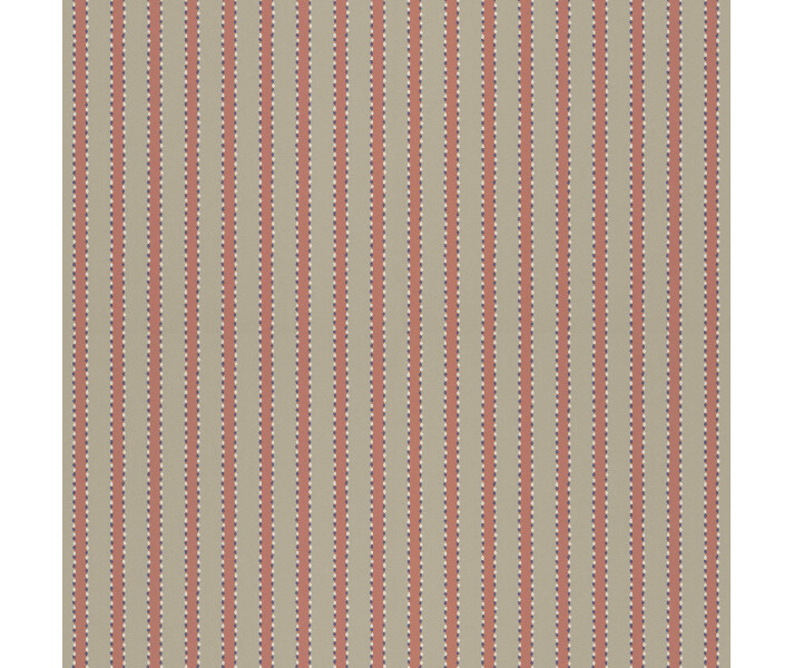 Stitched Stripe korallinvarinen raidallinen tapetti Langelid von Bromssenilta 29 58 kuva
