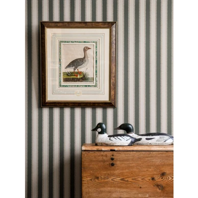 Raidallinen vihrea tapetti Jagged Stripe 30 65 Langelid von Bromssenilta image