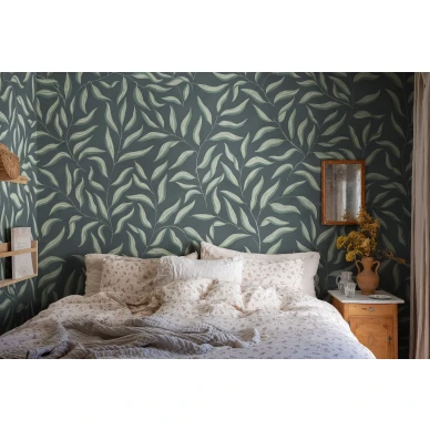Makuuhuoneen lehtitapetti Sandbergilta Jennie S10221 image