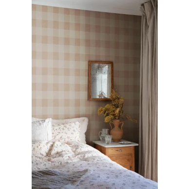 Makuuhuoneen ruututapetti Lykke Sandbergilta S10230 kuva