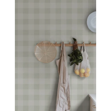 Vihrea ruututapetti Sandbergilta Lykke S10228 kuva